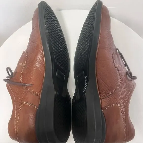 Johnston &amp; Murphy Sheepskin Leather Lace Up Oxford Comfort Loafers Size 9.5