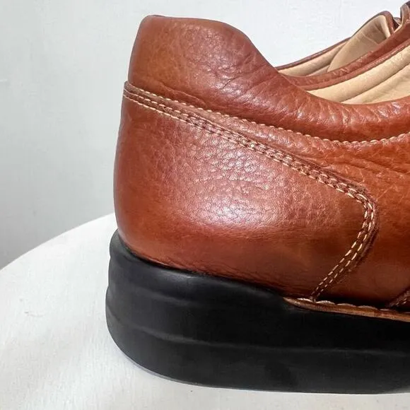 Johnston &amp; Murphy Sheepskin Leather Lace Up Oxford Comfort Loafers Size 9.5