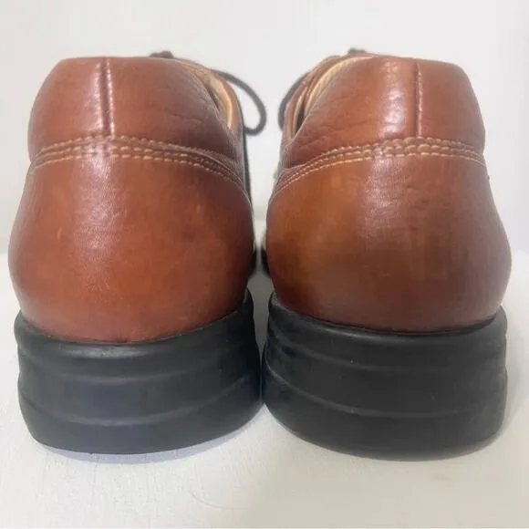Johnston &amp; Murphy Sheepskin Leather Lace Up Oxford Comfort Loafers Size 9.5