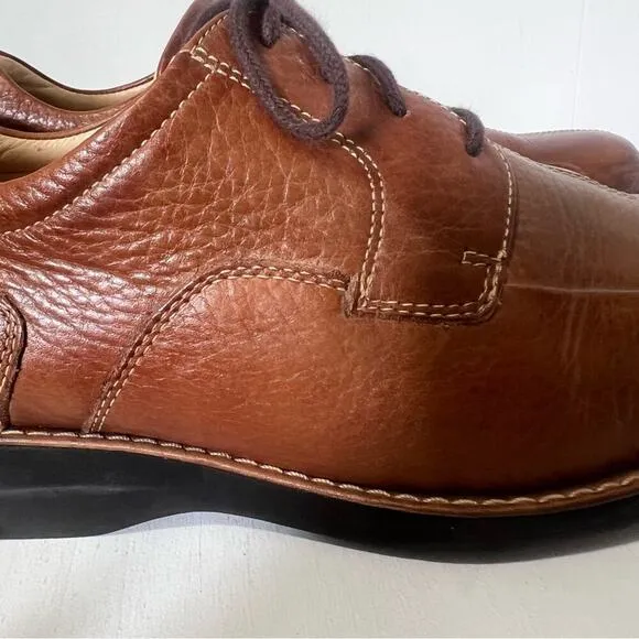 Johnston &amp; Murphy Sheepskin Leather Lace Up Oxford Comfort Loafers Size 9.5
