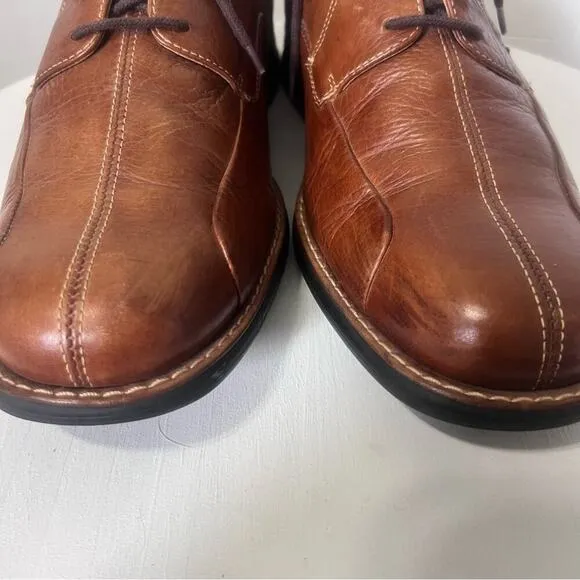 Johnston &amp; Murphy Sheepskin Leather Lace Up Oxford Comfort Loafers Size 9.5
