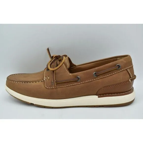 Johnston &amp; Murphy Mens Size 8.5 Bower Oiled Full Grain Leather Slip On Loafers