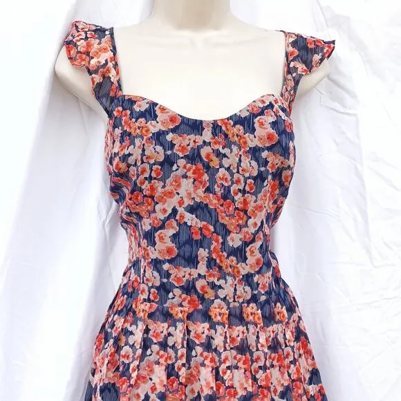 Joie Silk Floral Mini Dress | Flutter Sleeves | Romantic A-Line Style | NWT