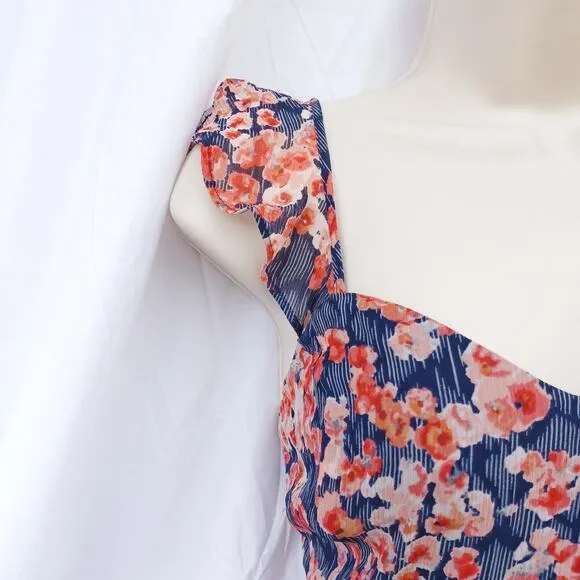 Joie Silk Floral Mini Dress | Flutter Sleeves | Romantic A-Line Style | NWT