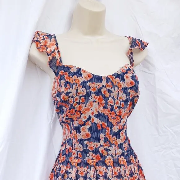 Joie Silk Floral Mini Dress | Flutter Sleeves | Romantic A-Line Style | NWT