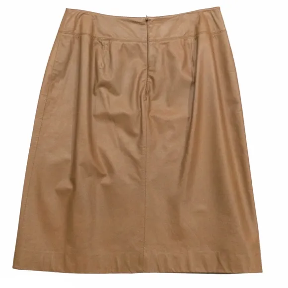 Jones New York Leather Suit Jacket   Skirt, Camel, Sz 10 Beautiful Condition