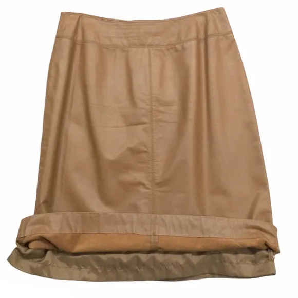 Jones New York Leather Suit Jacket   Skirt, Camel, Sz 10 Beautiful Condition