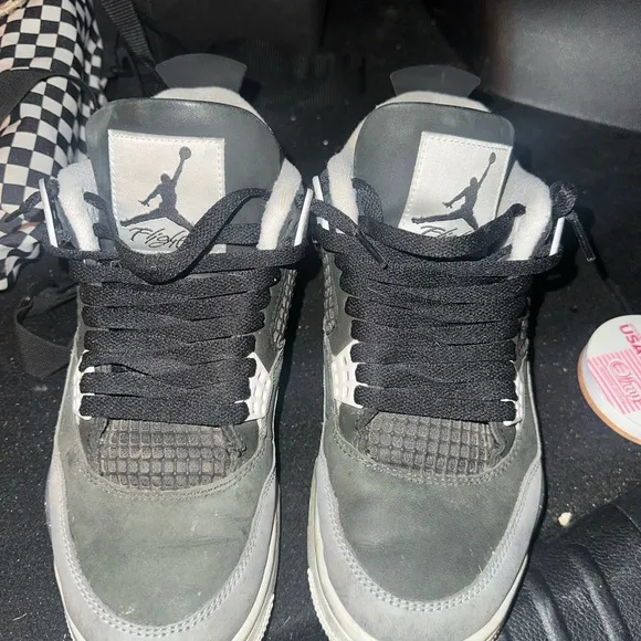 Jordan Black and Gray Air 4 Sneakers