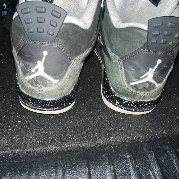 Jordan Black and Gray Air 4 Sneakers