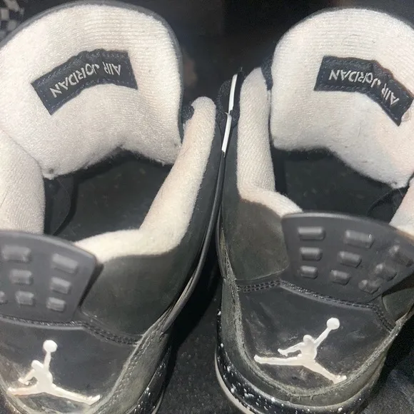 Jordan Black and Gray Air 4 Sneakers