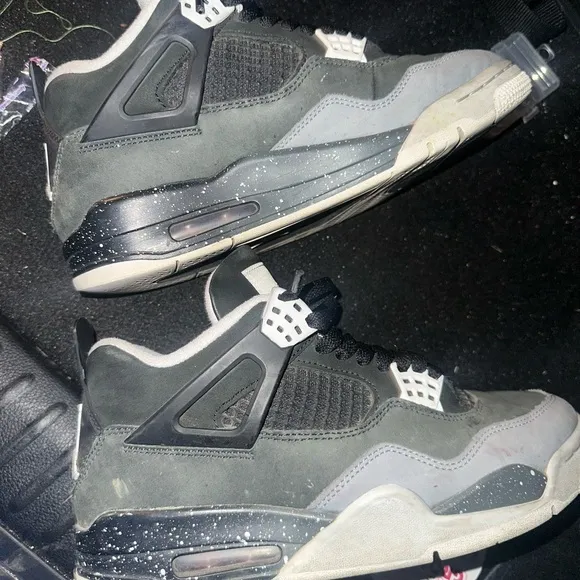 Jordan Black and Gray Air 4 Sneakers