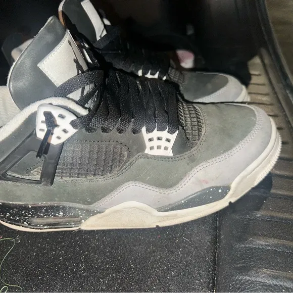 Jordan Black and Gray Air 4 Sneakers