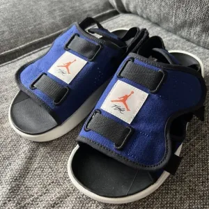 Jordan LS Slide Sandals Deep Royal Blue-Turf Orange NWT Men 8/Women 10