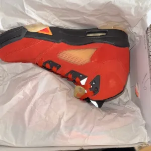 Jordan Red and Black Sneakers Classic Air Jordan 5 Style