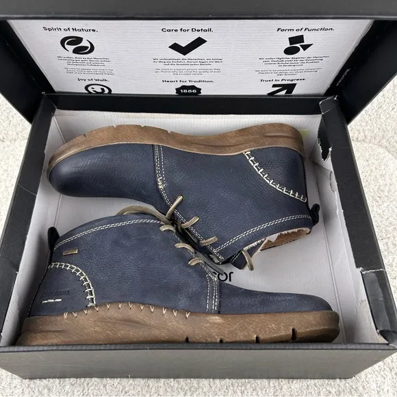 Josef Seibel Boots Womens 39/US 8-8.5 Ocean Blue Conny 56 Sherpa Lined Comfort