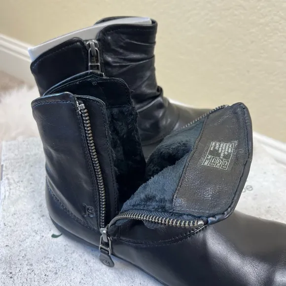 Josef Seibel genuine leather ankle boots black color size EU 36 size US 5 5.5