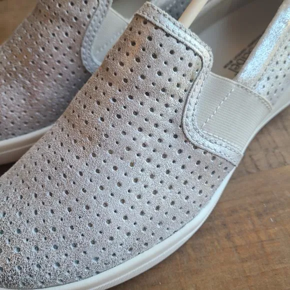 Josef Seibel Muster Silver CUTE Leather Slip On Casual Sneakers Womens EU 37 / 6