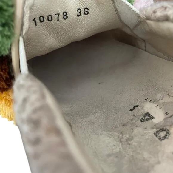 Joshua Sanders Pom Pom Slip On Sneakers Tan size 36 size 6 US