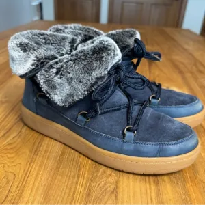 Joules Suede Boots Women’s 37 (US 6) Joules Charlton Boots Fold-Over Dark Blue