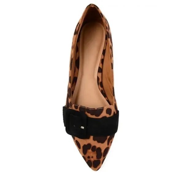 Journee Collection Audrey Buckle Pointed Toe Ballet Flats NEW Size 8