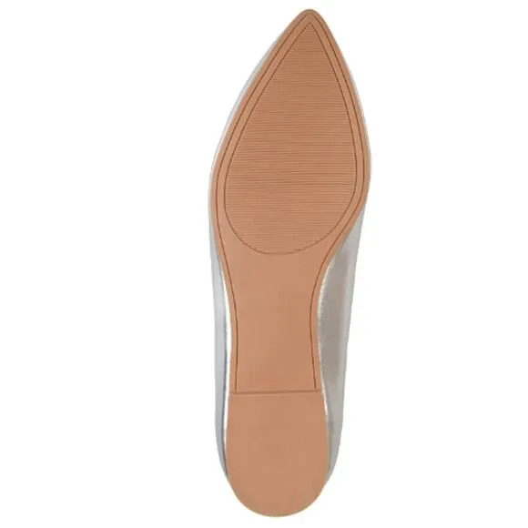 Journee Women's Renzo Jeweled Flats New in Box Silver Size 10 WD