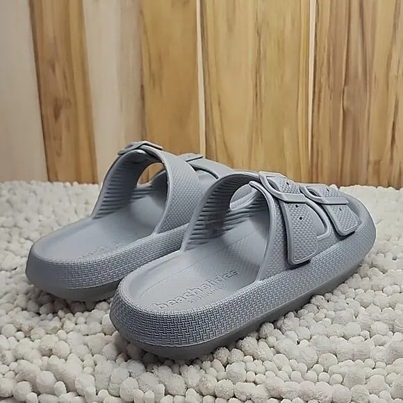 J/SLIDES BEACH SLIDES EVA SOCOOL GRAY SANDALS NIB WOMENS SIZE 8