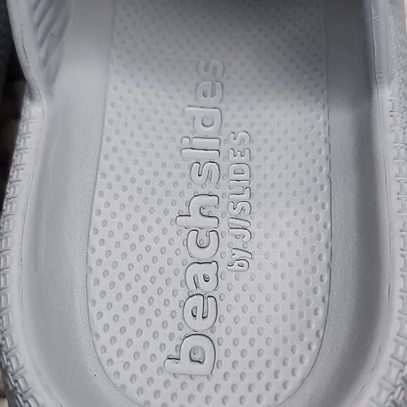 J/SLIDES BEACH SLIDES EVA SOCOOL GRAY SANDALS NIB WOMENS SIZE 8