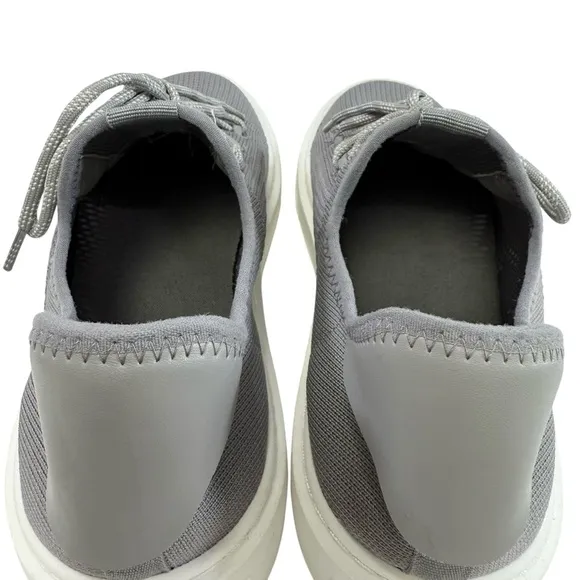 J/Slides Demetria Lace-Up Slip-On Grey Breathable Knit Sneakers Women’s Size 9.5