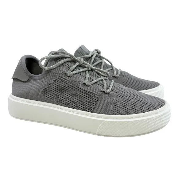 J/Slides Demetria Lace-Up Slip-On Grey Breathable Knit Sneakers Women’s Size 9.5