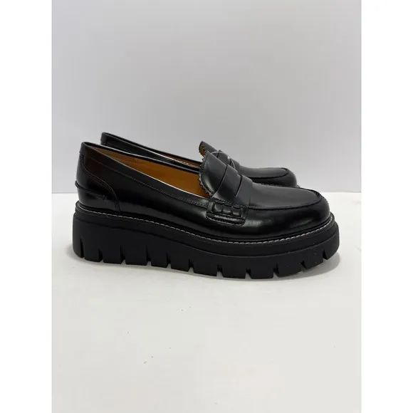 J/Slides NYC Women 9.5 Chunky Penny Loafers Office Retro Academia Preppy 90' Y2K