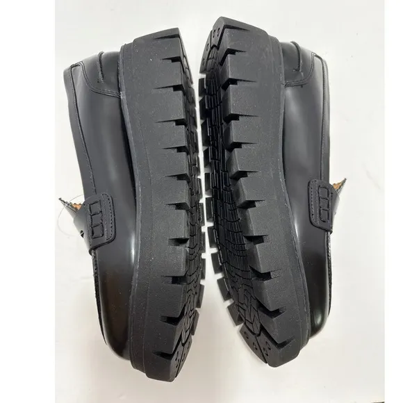 J/Slides NYC Women 9.5 Chunky Penny Loafers Office Retro Academia Preppy 90' Y2K