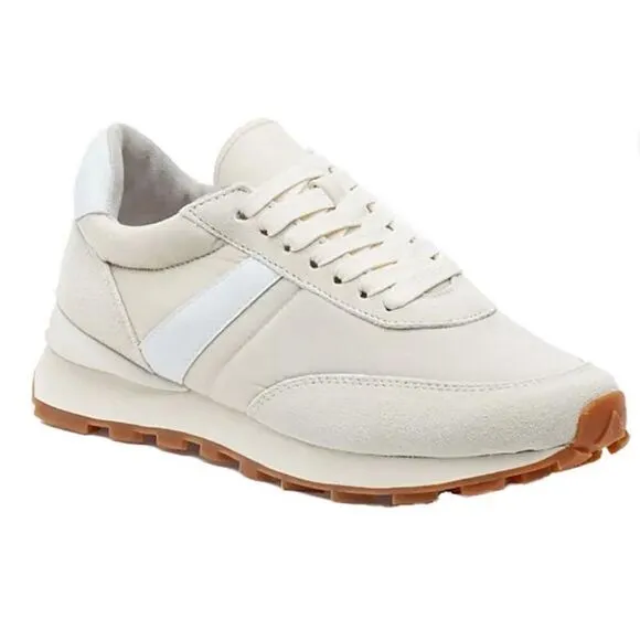J/Slides Sneakers Size 7 Cream Leather Lifestyle Athletic and Training Shoes NEW