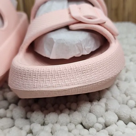 J/SLIDES STYLE EVA SQUISH LIGHT PINK CUTE FOAM SANDALS LADIES SIZE 8