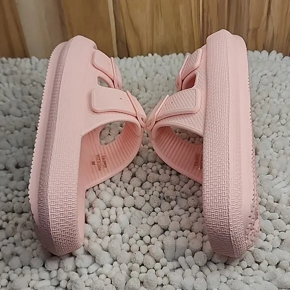 J/SLIDES STYLE EVA SQUISH LIGHT PINK CUTE FOAM SANDALS LADIES SIZE 8