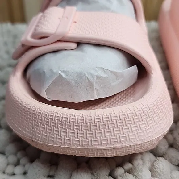 J/SLIDES STYLE EVA SQUISH LIGHT PINK CUTE FOAM SANDALS LADIES SIZE 8