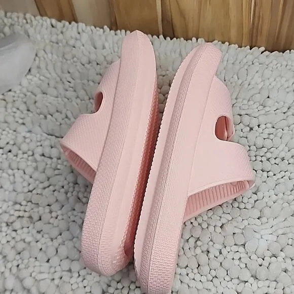 J/SLIDES STYLE EVA SQUISH LIGHT PINK CUTE FOAM SANDALS LADIES SIZE 8