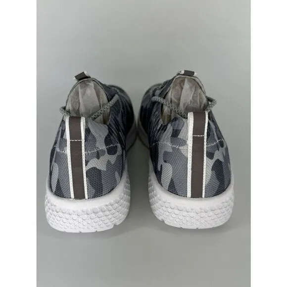 J/Slides Urban Sport Dyann Grey Camo Knit Stretch Sneakers Women’s 10M NIB