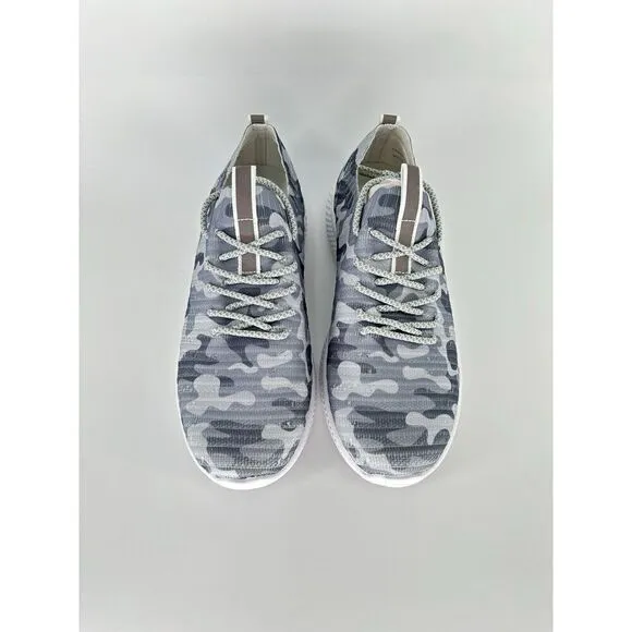 J/Slides Urban Sport Dyann Grey Camo Knit Stretch Sneakers Women’s 10M NIB