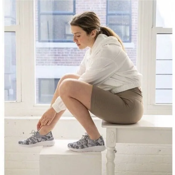 J/Slides Urban Sport Dyann Grey Camo Knit Stretch Sneakers Women’s 10M NIB
