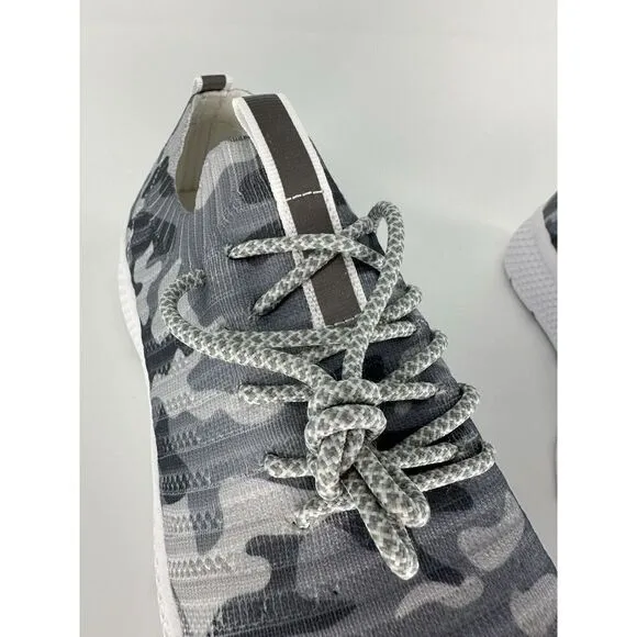 J/Slides Urban Sport Dyann Grey Camo Knit Stretch Sneakers Women’s 10M NIB