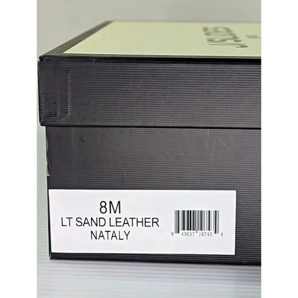 J/Slides Women's Nataly Platform Sneakers Light Sand Leather Size 8 (MSRP $169)