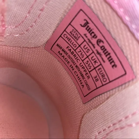 Juicy Couture Pink Pastel Tie Dye Embellished Slip On Sneakers Size 7.5