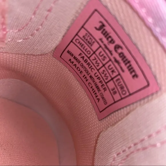 Juicy Couture Pink Pastel Tie Dye Embellished Slip On Sneakers Size 7.5