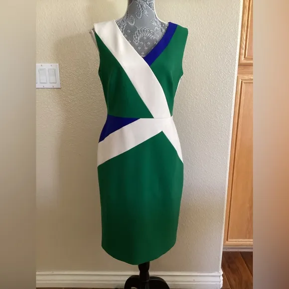 Karen Millen Tailored Color Block Pencil Dress