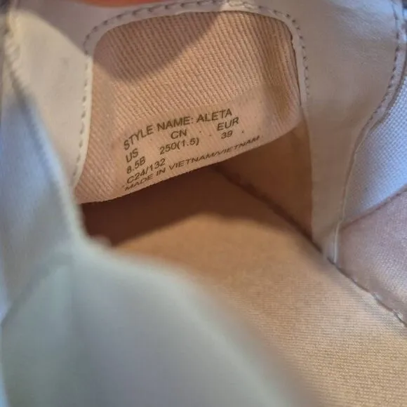 KATE SPADE Aleta Slip-On Leather Sneakers Size 8.5 White
