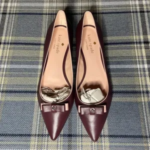 Kate Spade Burgundy Neely Flats w/ bow