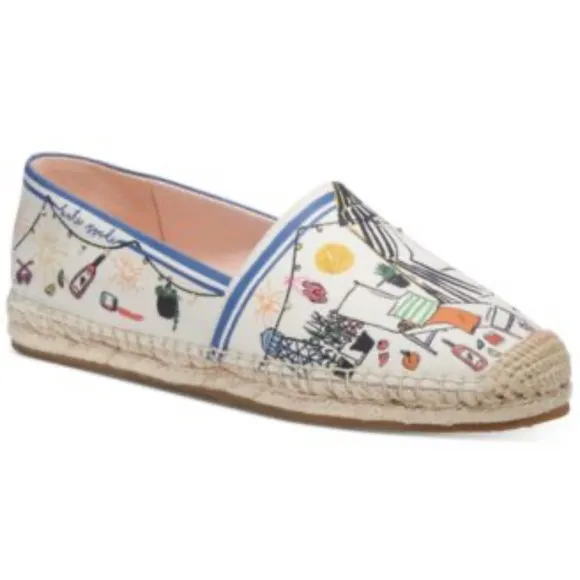 Kate Spade Cream Espadrilles with Rope Sole 5.5