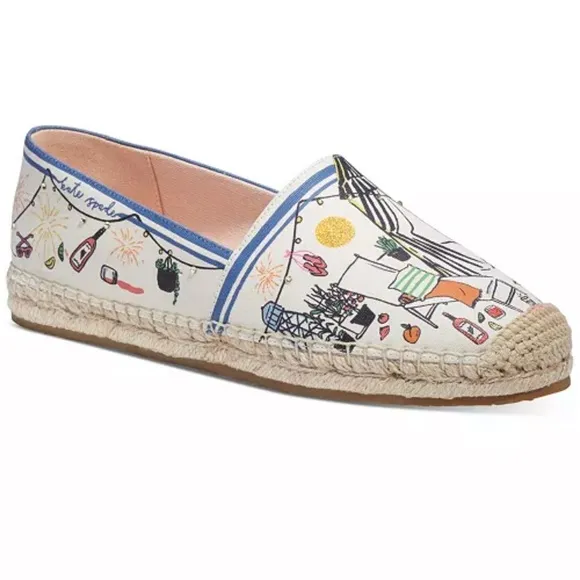 Kate Spade Cream Espadrilles with Rope Sole 5.5