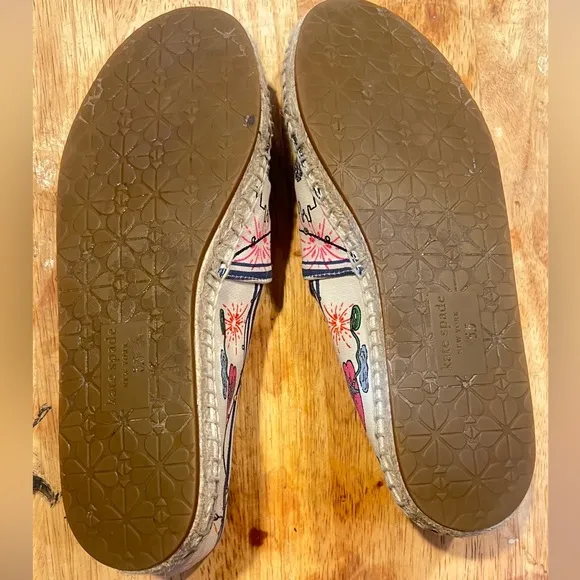 Kate Spade Cream Espadrilles with Rope Sole 5.5