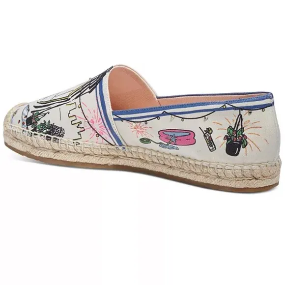Kate Spade Cream Espadrilles with Rope Sole 5.5